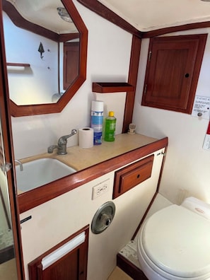 Bathroom - Stay aboard classic 41' yacht in San Diego’s most beautiful marina setting! (Spring Valley)