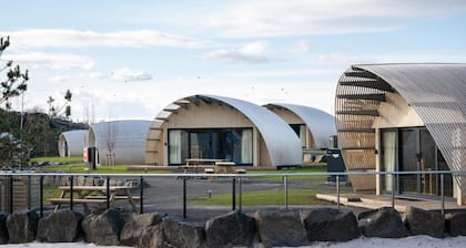 Accessible Cabin with views over the wave pool
