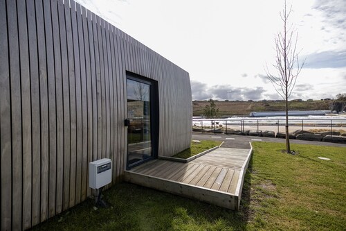 Accessible Cabin with views over the wave pool