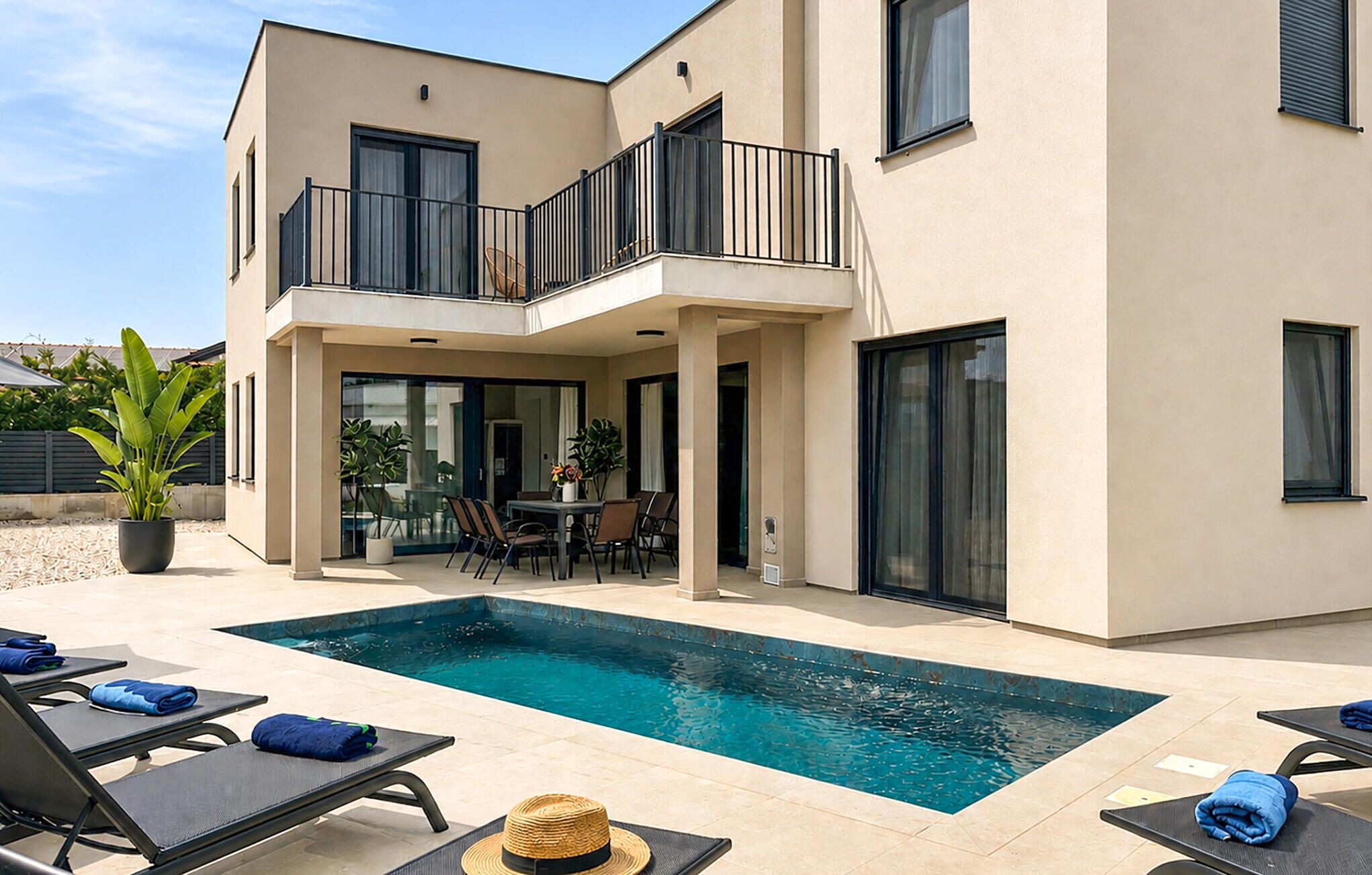 A heated pool