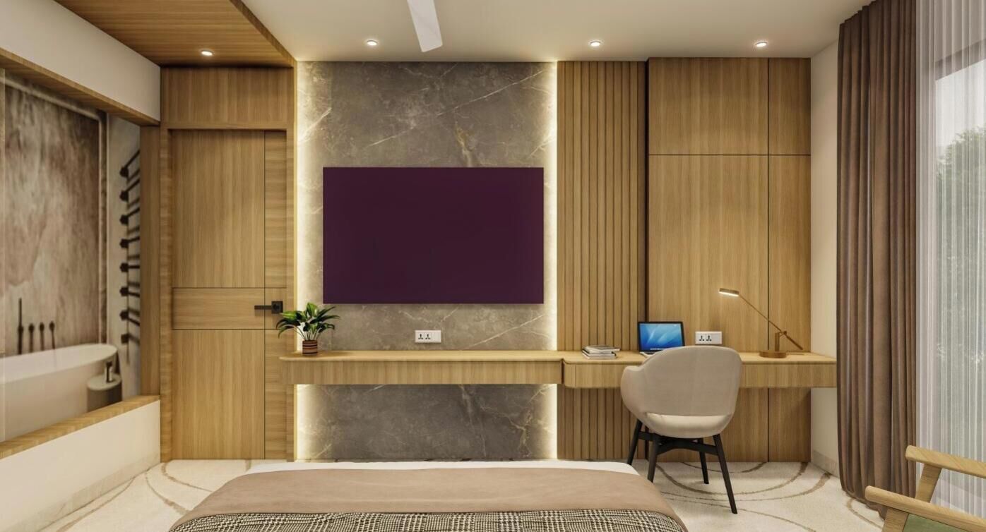 Suite | Escritorio y espacio para trabajar con un portátil