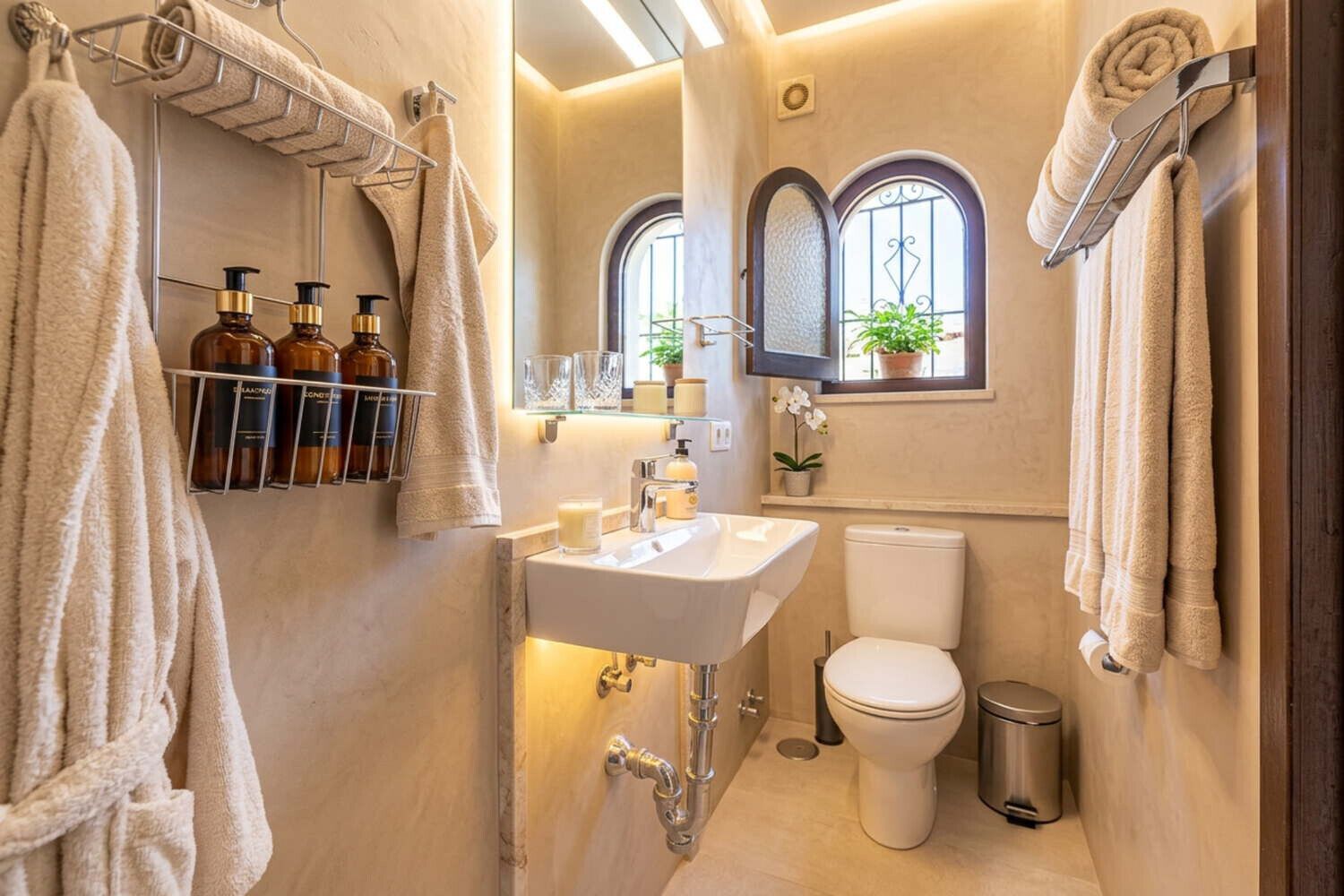Shower, towels
