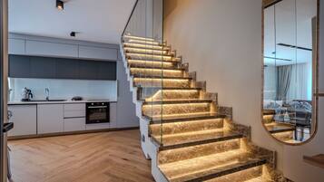 Family Duplex, Balcony | In-room safe, laptop workspace, iron/ironing board, free WiFi