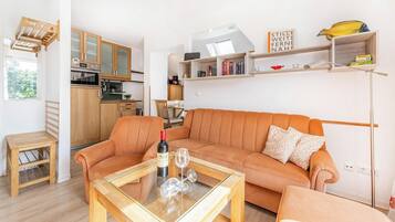 Fernseher, DVD-Player, Bücher, Musikbibliothek