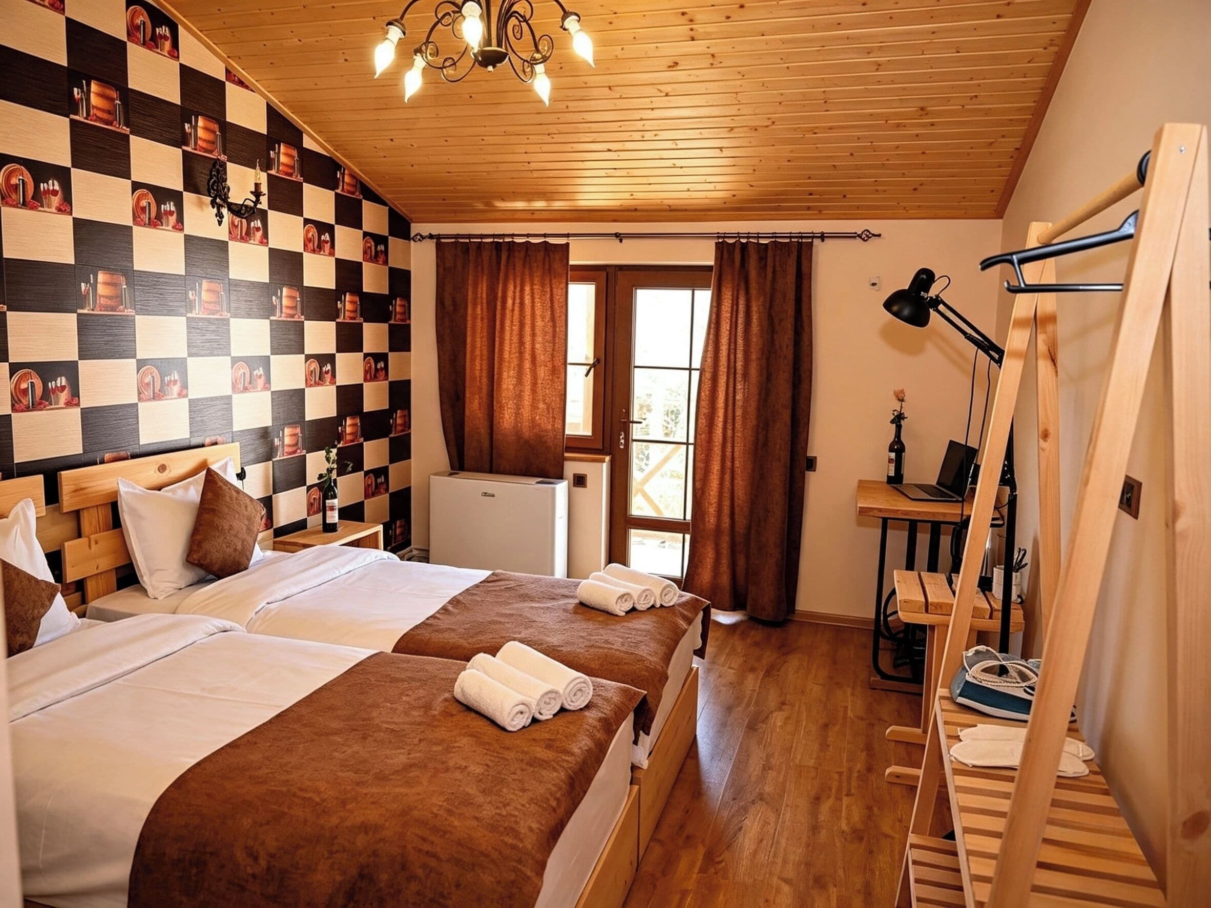 Chambre Standard double ou avec lits jumeaux, balcon, vue sur le jardin | Literie hypoallergénique, lit avec matelas en mousse à mémoire