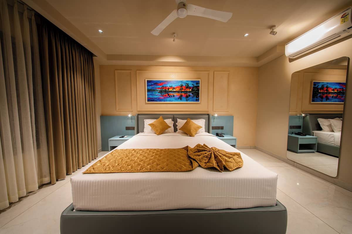 Habitación básica doble, vistas al mar | Sábanas de algodón egipcio y ropa de cama de alta calidad