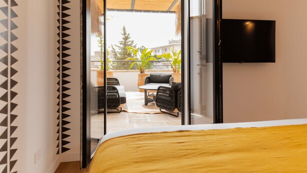 Leilighet – deluxe, 1 kingsize-seng, byutsikt