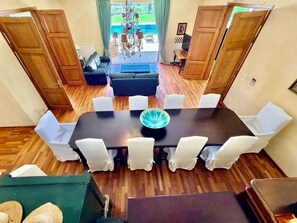 Dining - Palm Villa Ammes | Luxury Estate • Pool • Tennis Court • Steps from Ammes Beach (Svoronata)