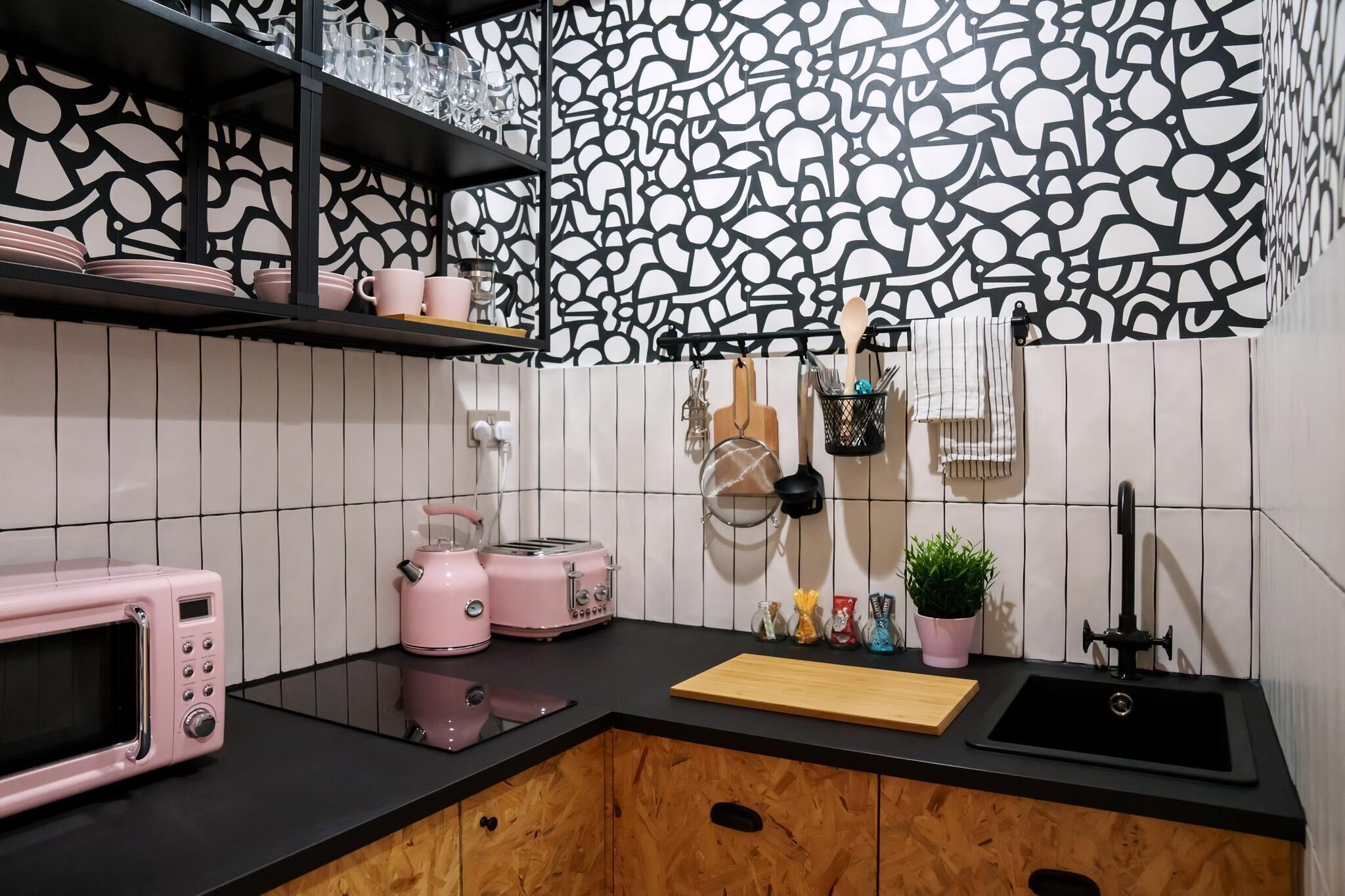 Leilighet (One-Bedroom Apartment) | Eget kjøkken | Kjøleskap, mikrobølgeovn, kokeplater og oppvaskmaskin