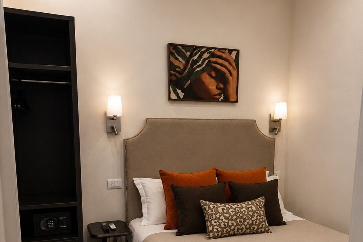 Ropa de cama de alta calidad, edredón y minibar 