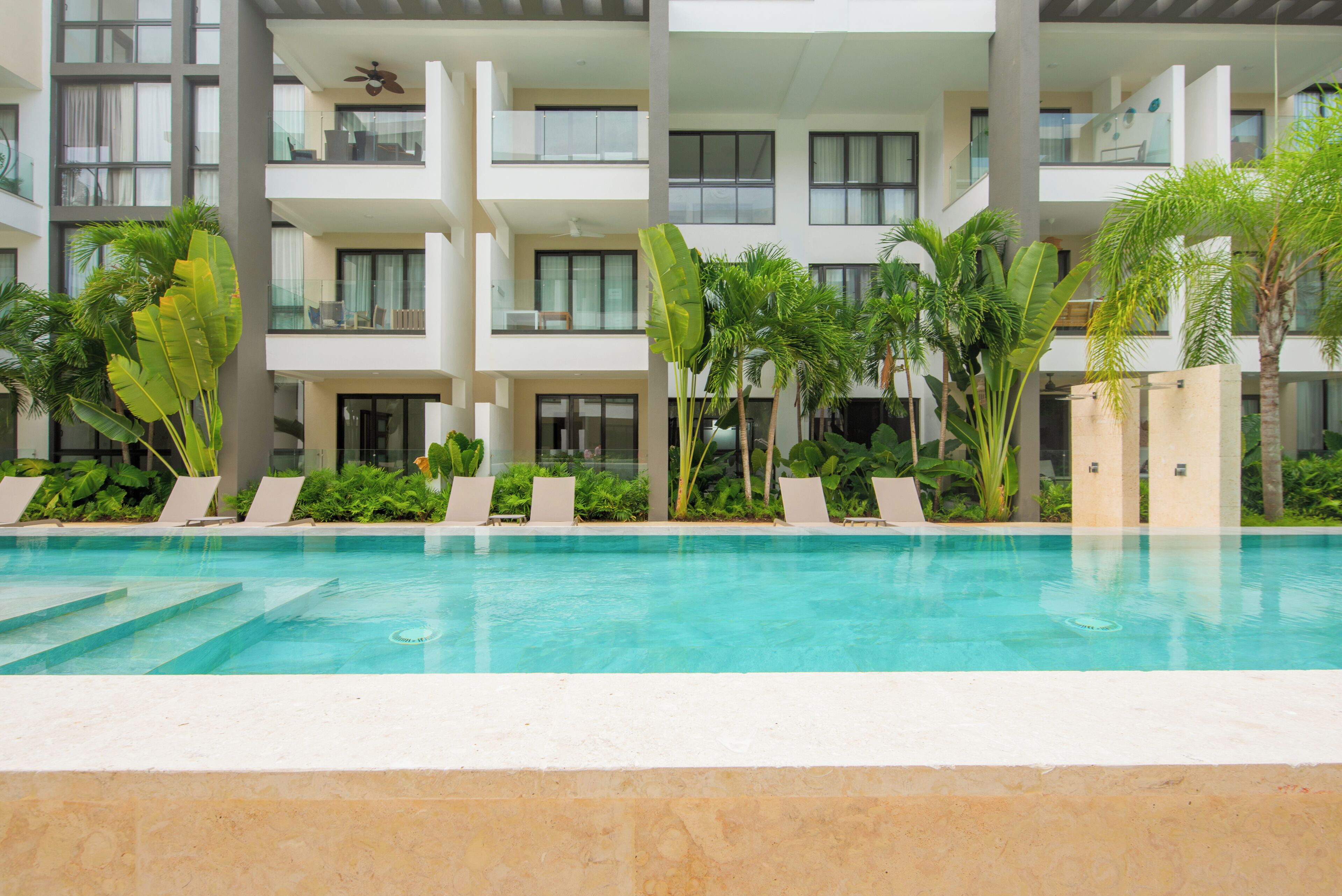 2 outdoor pools, open 9:00 AM to 6:00 PM, sun loungers