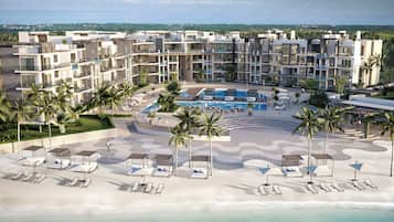 2 outdoor pools, open 9:00 AM to 6:00 PM, pool umbrellas, sun loungers