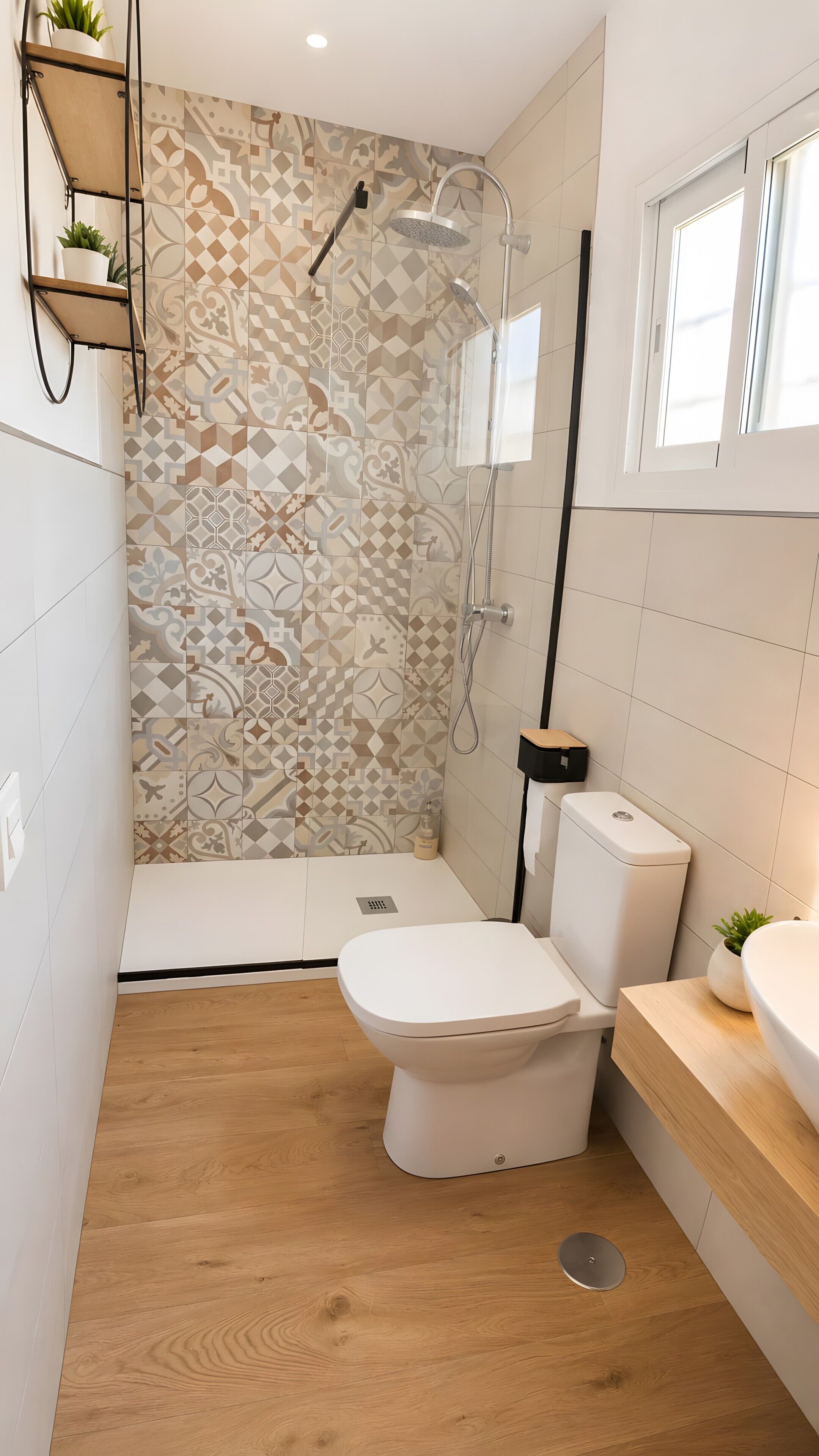 Douche, serviettes fournies