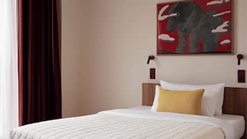 Habitación, 1 cama individual | Ropa de cama hipoalergénica, caja fuerte, cortinas opacas