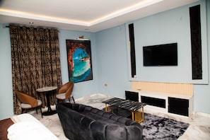 Deluxe Apartment, Balcony | Living area - The Haven Hub (Abeokuta)