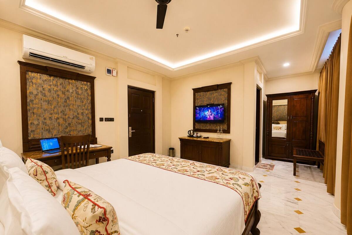 Kamar Double atau Twin Deluks, pemandangan kota | Seprai Frette Italia, seprai premium, dan selimut bulu angsa