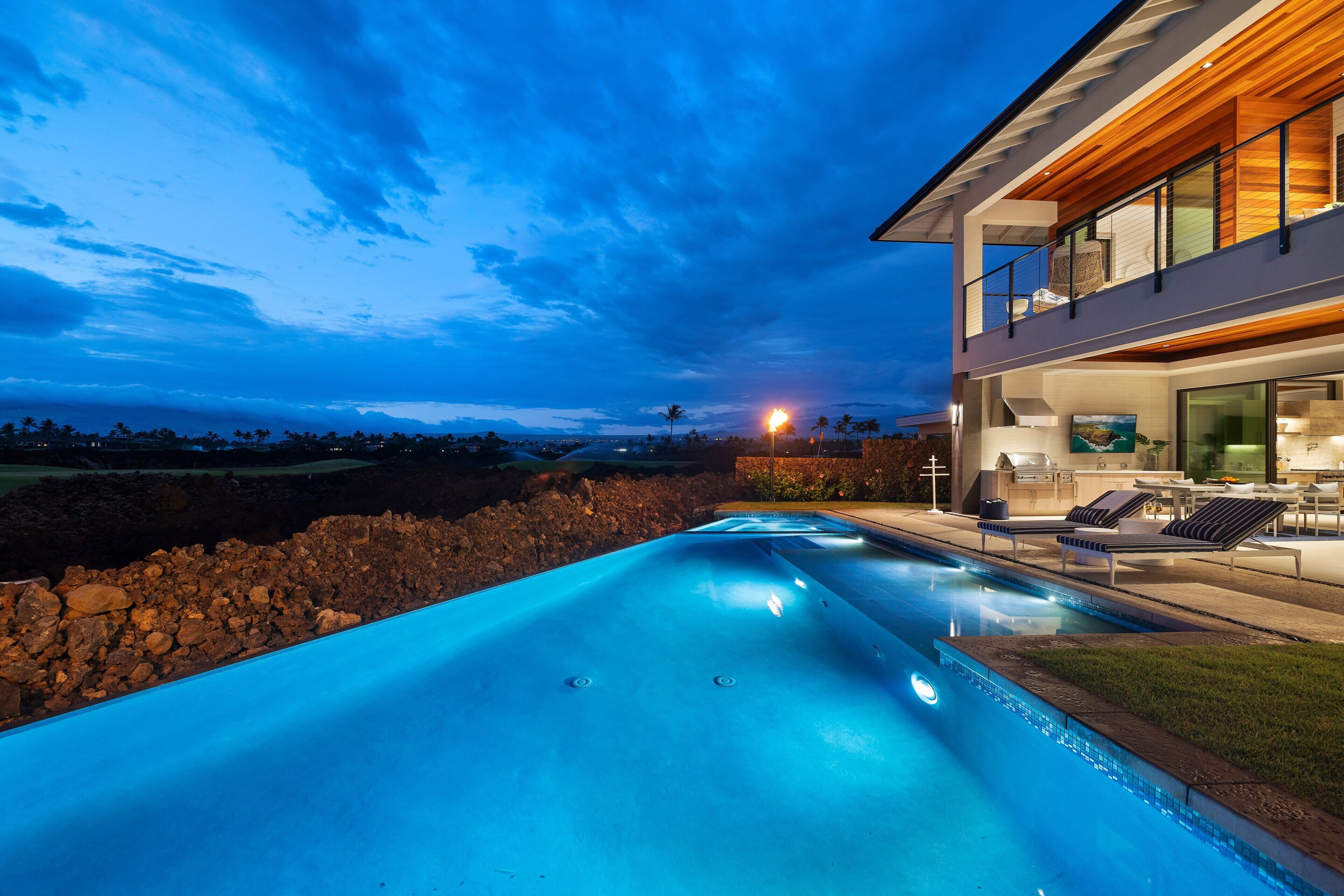 A heated pool
