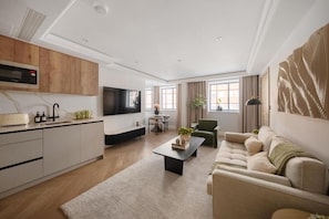 Apartment, 1 Schlafzimmer, Stadtblick | Wohnbereich
