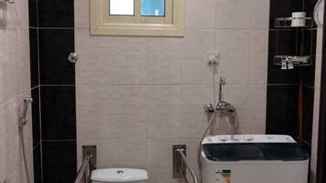 Towels, soap, shampoo, toilet paper