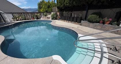 Poolside Oasis in Penticton | Private Fenced Pool, 3BR Family Retreat