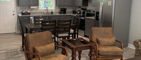 Coffee/tea maker, microwave, oven, stovetop