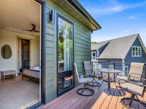 Outdoor dining - Rooftop Oasis | Hot Tub + Game Room (Knoxville)