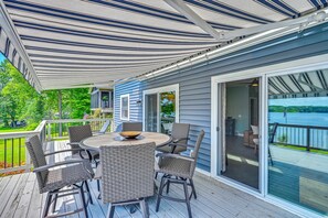 Outdoor dining - Boathouse, Dock & Sunset Views! Muskrat Lake Home (Gobles)