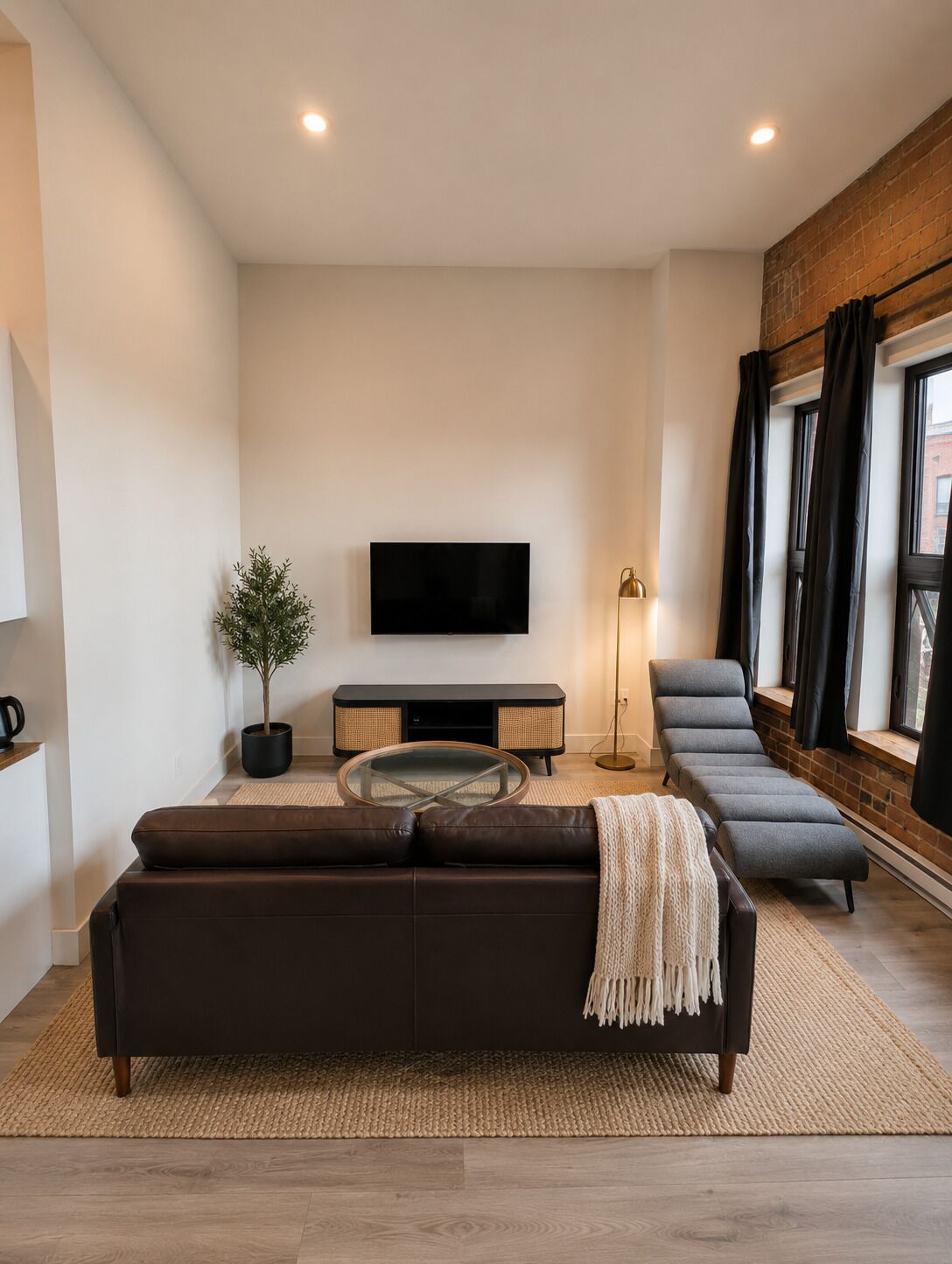 Deluxe Suite, 1 Queen Bed, Non Smoking, Kitchen | Living area | 55-inch Smart TV with digital channels