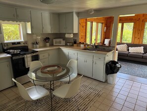 Private kitchen - An adorable 2 bedroom, one bathroom house steps from Salt Pond/Minutes to Beach (Charlestown)