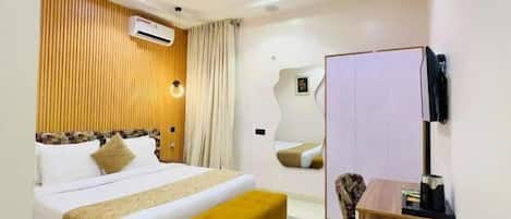 Habitación individual estándar, para no fumadores, aire acondicionado | Ropa de cama de alta calidad y edredón