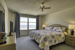 2 bedrooms, iron/ironing board, WiFi, bed sheets - Oceanfront Condo • Panoramic Views • Steps to the Beach — Coastal Dream Paradise (Ormond Beach)