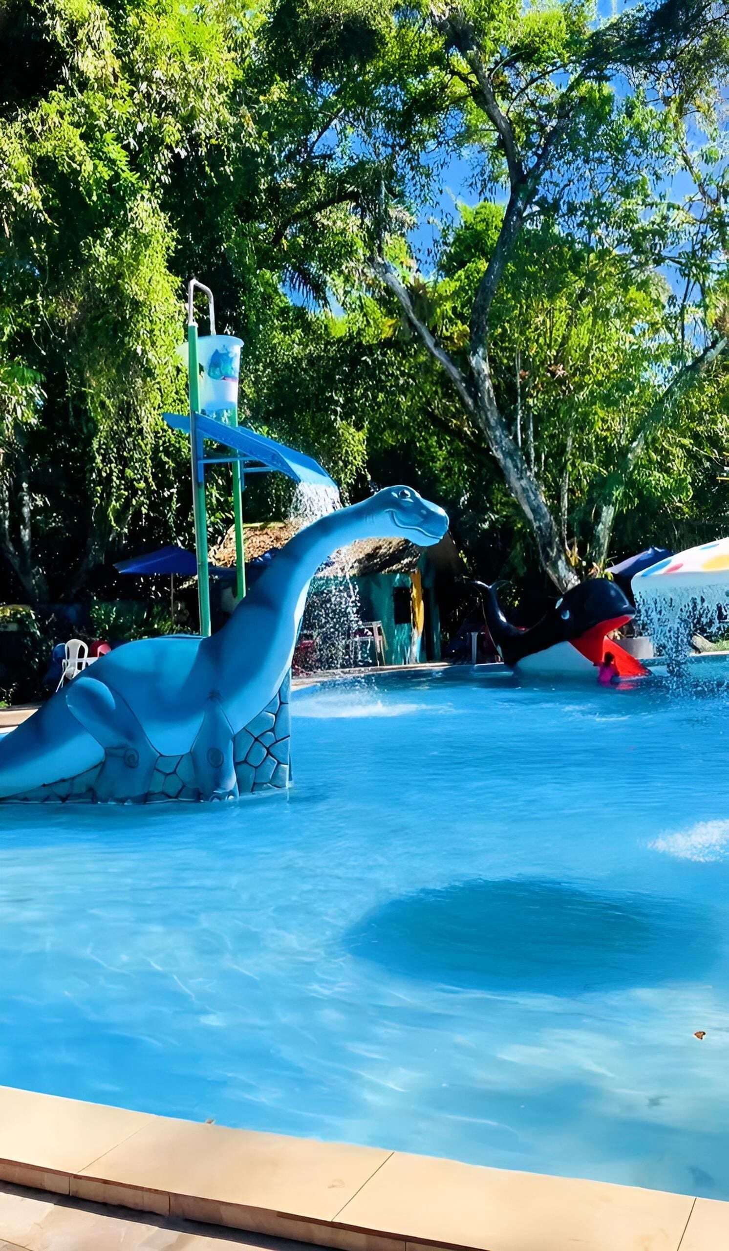 7 outdoor pools, open 9:00 AM to 10:00 PM, pool umbrellas, sun loungers