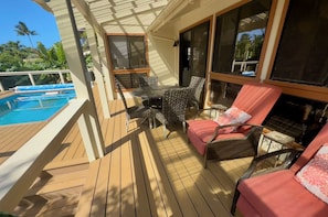 Outdoor dining - Princeville Home with Pool, Pond and Golf Cart: Sleeps 10 (Princeville)