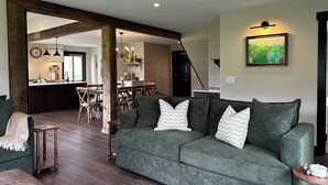 Living area - Charming Farmhouse on a Cherry Orchard just a few minutes from the beach. (Suttons Bay)