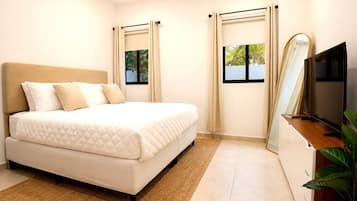 4 bedrooms, iron/ironing board, WiFi, bed sheets