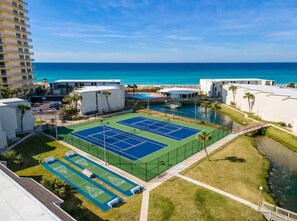 Sports court - Gulf-Front 2br/2ba Condo w/ Balcony, Pool & Tennis (Panama City Beach)