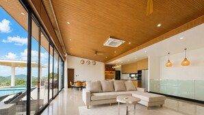 Ferienhaus, 6 Schlafzimmer, Meerblick | Wohnbereich