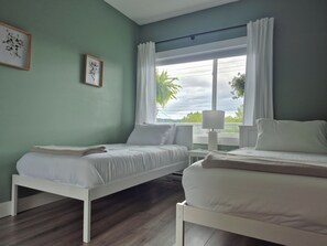 2 bedrooms, iron/ironing board, travel crib, WiFi (free)