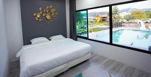 Vila, 4 quartos, vista para a piscina | Wi-Fi de cortesia, individualmente decorados