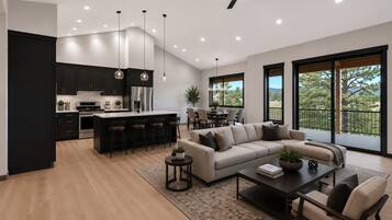 Smart TV, fireplace