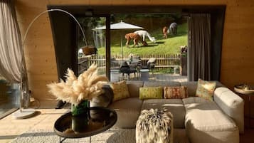 Chalet Luxury, non fumatori, vista montagna | Area soggiorno