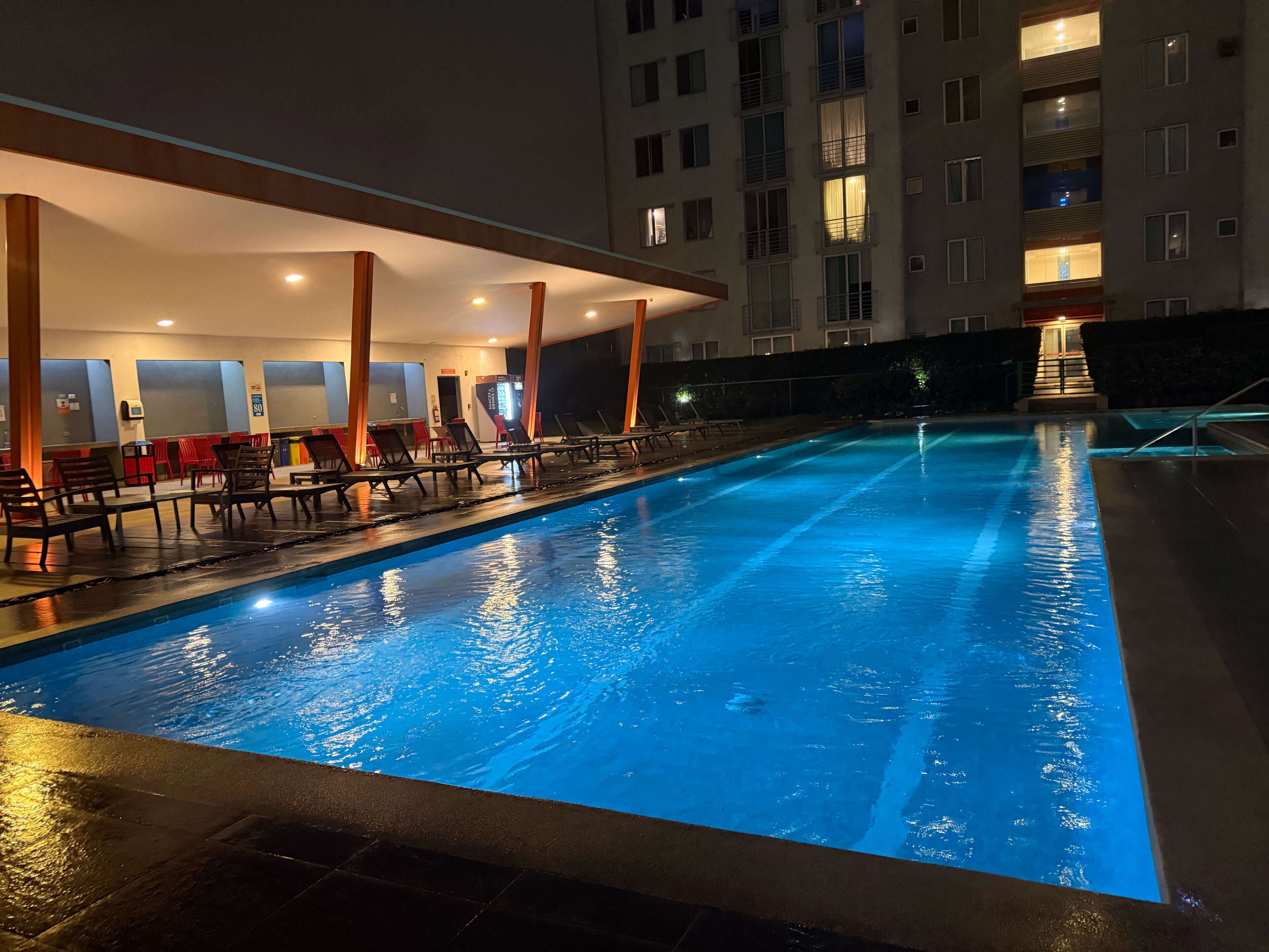 A heated pool