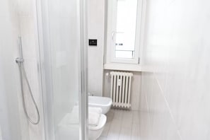 Secadora de cabello, toallas, papel de baño