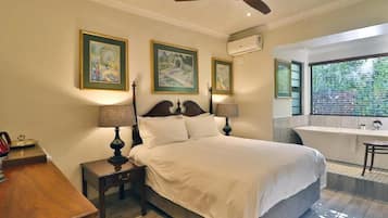 In-room safe, desk, laptop workspace, soundproofing