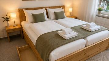 Iron/ironing board, WiFi, bed sheets