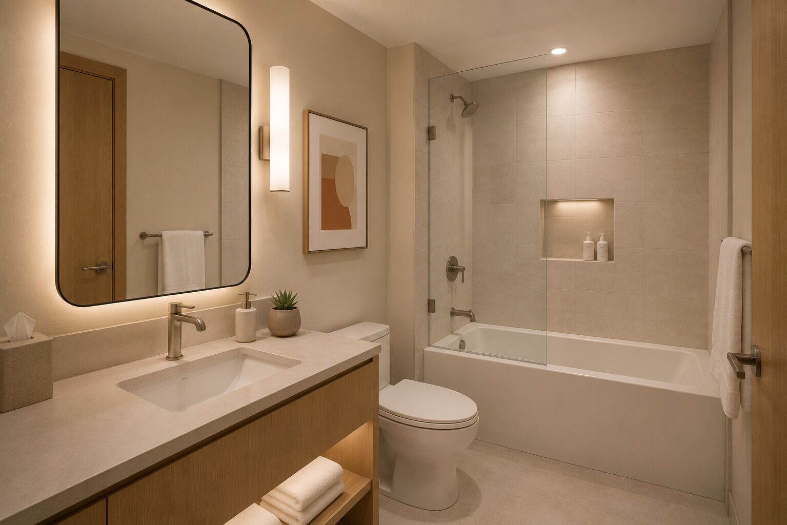 Junior Apartment | Bathroom | Free toiletries, hair dryer, towels, soap