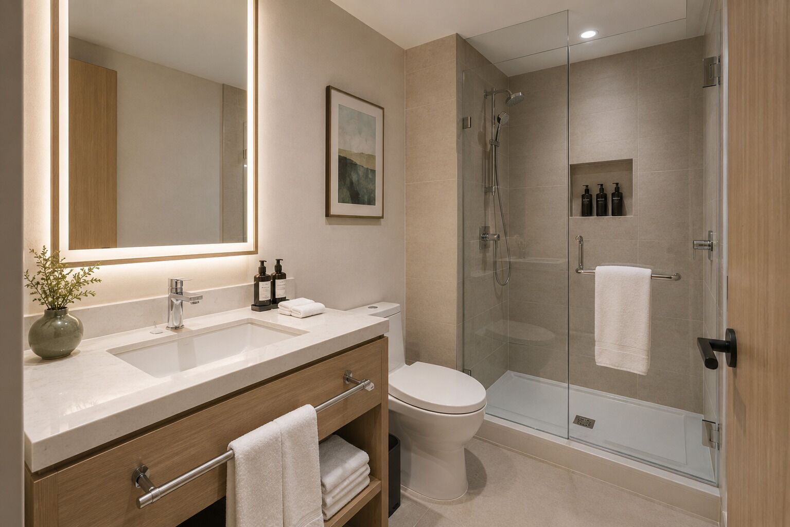 Apartamento clásico | Baño | Artículos de higiene personal gratuitos, secador de pelo y toallas