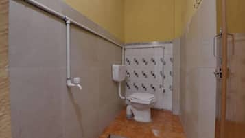 Shower, free toiletries, towels