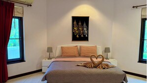 2 bedrooms, iron/ironing board, free WiFi, bed sheets - Premium Long-Stay Villa - Pool, Garden, Near the Beach, 2 Bedrooms, 90 square meters (Hua Hin District)