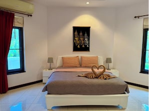 2 bedrooms, iron/ironing board, free WiFi, bed sheets - Premium Long-Stay Villa - Pool, Garden, Near the Beach, 2 Bedrooms, 90 square meters (Hua Hin District)